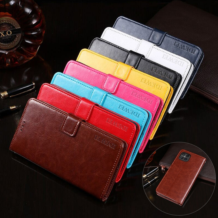 For Cubot C30 idewei Crazy Horse Texture Horizontal Flip Leather Case with Holder & Card Slots & Wallet(Red) - free shipping - PMC Jewellery - Order now!