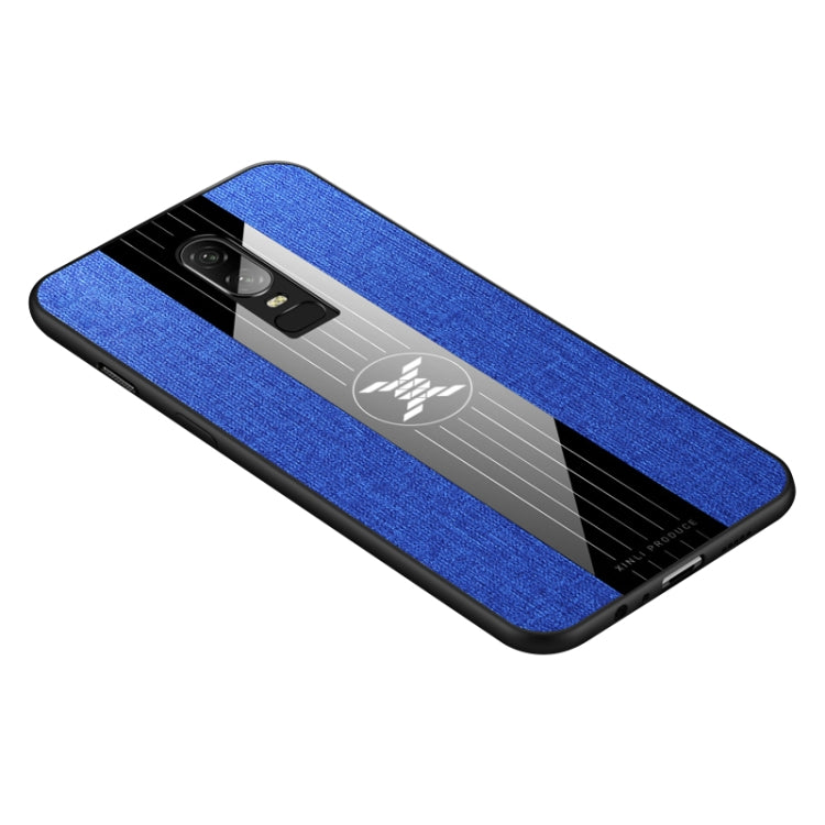 For OnePlus 6 XINLI Stitching Cloth Texture Shockproof TPU Protective Case(Blue) - OnePlus Cases by XINLI | Online Shopping South Africa | PMC TechLife | Buy Now Pay Later Mobicred