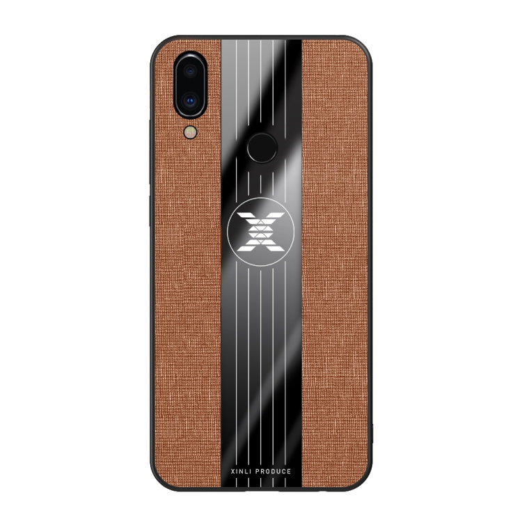 For Meizu Note 9 XINLI Stitching Cloth Texture Shockproof TPU Protective Case(Brown) - Meizu by XINLI | Online Shopping South Africa | PMC Jewellery | Buy Now Pay Later Mobicred