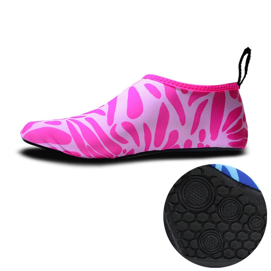 Non-slip Wear-resisting Thick Rubber Sole Diving Shoes and  Socks, One Pair(Figured Pink) - Swimming Fins & Diving Shoes by PMC Jewellery | Online Shopping South Africa | PMC Jewellery | Buy Now Pay Later Mobicred