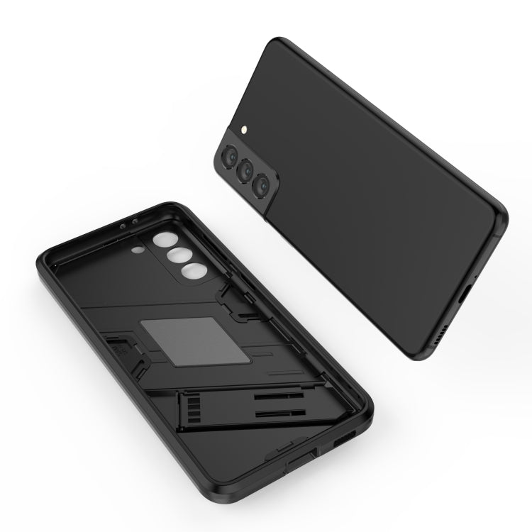 For Samsung Galaxy S21 5G Punk Armor 2 in 1 PC + TPU Shockproof Case with Invisible Holder(Black) - Galaxy S21 5G Cases by PMC TechLife | Online Shopping South Africa | PMC TechLife