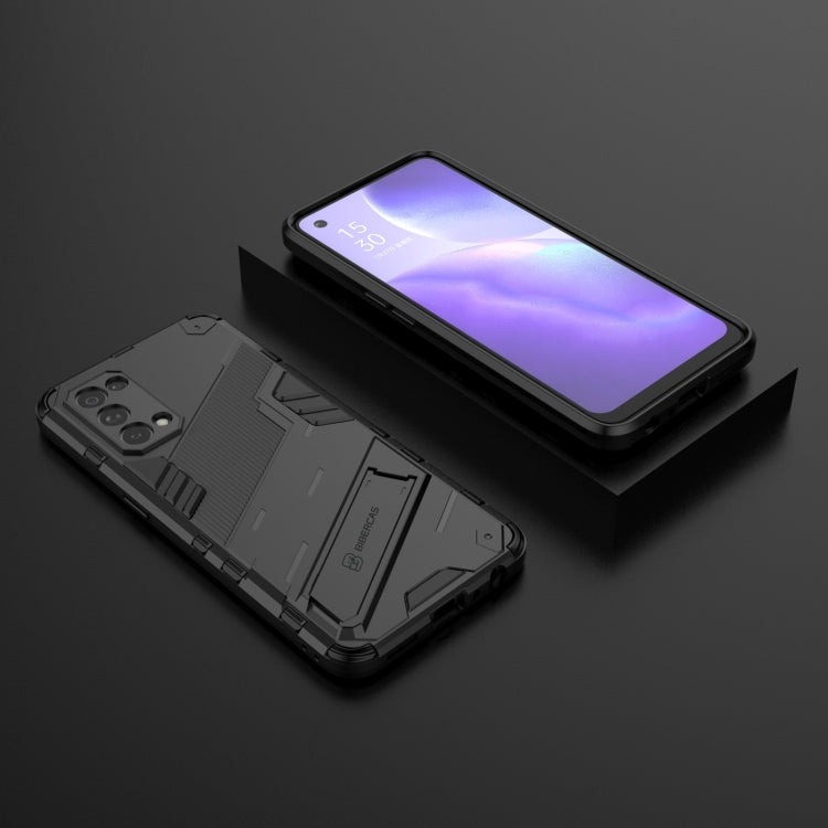 For OPPO Reno5 5G Punk Armor 2 in 1 PC + TPU Shockproof Case with Invisible Holder(Black) - OPPO Cases by PMC Jewellery | Online Shopping South Africa | PMC Jewellery | Buy Now Pay Later Mobicred