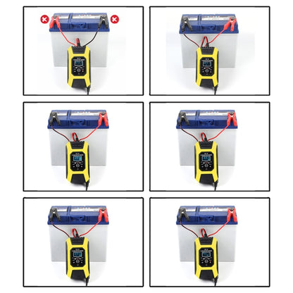 FOXSUR Car / Motorcycle Repair Charger 12V 7A 7-stage + Multi-battery Mode Lead-acid Battery Charger, Plug Type:EU Plug(Yellow) - Battery Charger by FOXSUR | Online Shopping South Africa | PMC Jewellery | Buy Now Pay Later Mobicred