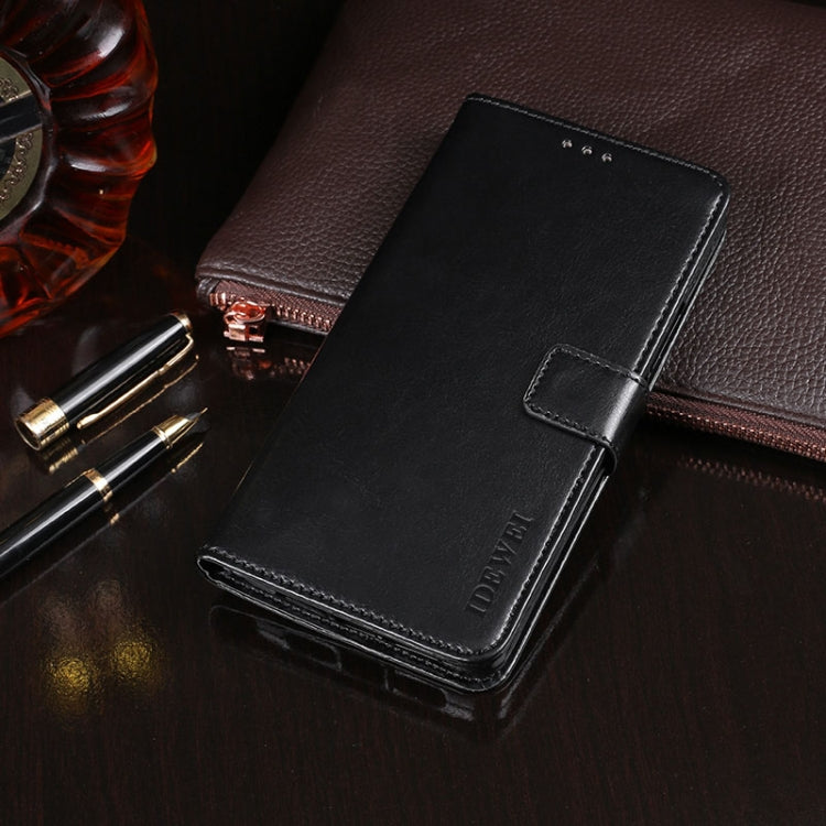 For Blackview A70 idewei Crazy Horse Texture Horizontal Flip Leather Case with Holder & Card Slots & Wallet(Black) - More Brand by idewei | Online Shopping South Africa | PMC TechLife | Buy Now Pay Later Mobicred