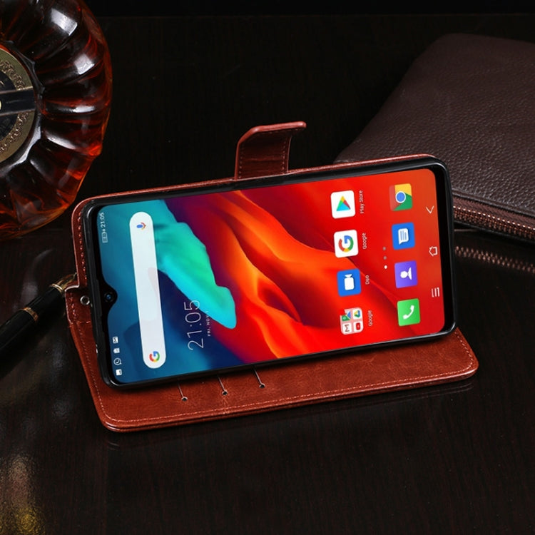 For Blackview A80 Plus idewei Crazy Horse Texture Horizontal Flip Leather Case with Holder & Card Slots & Wallet(Blue) - More Brand by idewei | Online Shopping South Africa | PMC TechLife | Buy Now Pay Later Mobicred