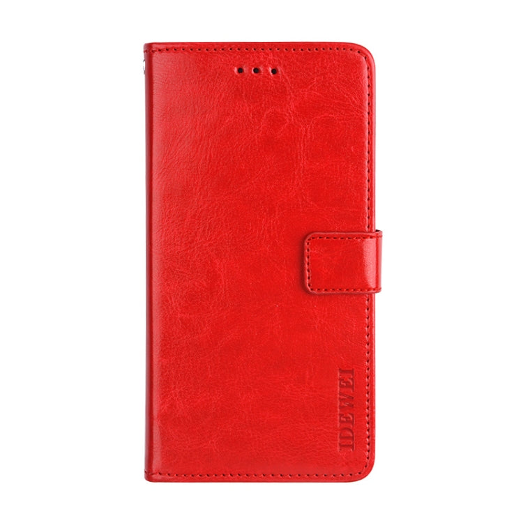 For TCL 10 5G idewei Crazy Horse Texture Horizontal Flip Leather Case with Holder & Card Slots & Wallet(Red) - More Brand by idewei | Online Shopping South Africa | PMC Jewellery | Buy Now Pay Later Mobicred