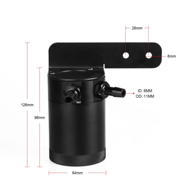 Two-port Engine Oil Breathable Pot Oil Collecting Can Air Oil Separator Fuel Tank for Honda Civic 2016-2017 - Engine Fittings by PMC Jewellery | Online Shopping South Africa | PMC Jewellery | Buy Now Pay Later Mobicred