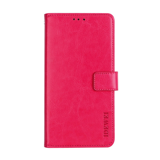 For Meizu 18 Pro idewei Crazy Horse Texture Horizontal Flip Leather Case with Holder & Card Slots & Wallet(Rose Red) - Meizu by idewei | Online Shopping South Africa | PMC Jewellery | Buy Now Pay Later Mobicred