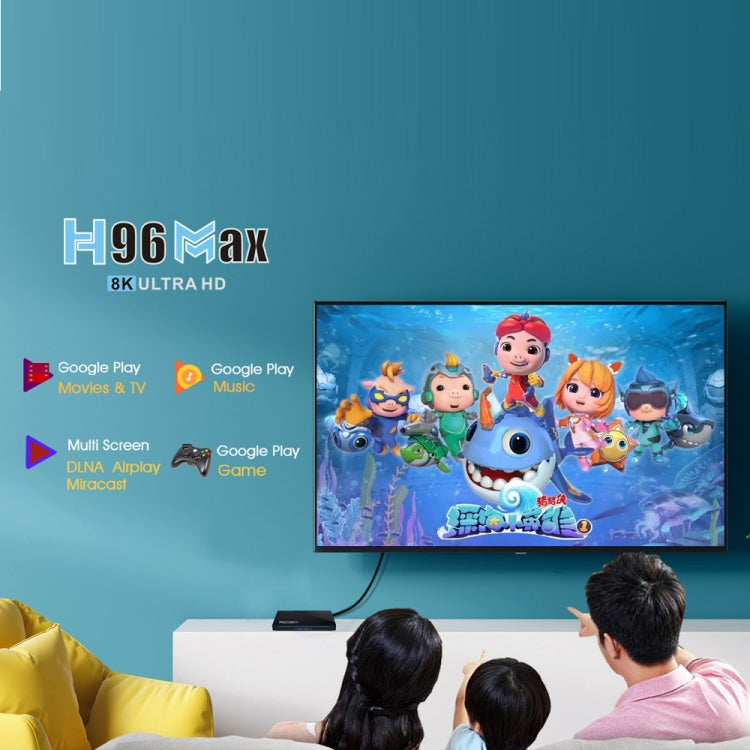 H96 Max 8K Smart TV BOX Android 11.0 Media Player with Remote Control, Quad Core RK3566, RAM: 4GB, ROM: 32GB, Dual Frequency 2.4GHz WiFi / 5G, Plug Type:AU Plug - RK3566 by PMC Jewellery | Online Shopping South Africa | PMC Jewellery | Buy Now Pay Later Mobicred