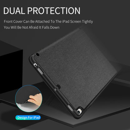 For iPad Air 10.5 (2019) / iPad Pro 10.5 DUX DUCIS Domo Series Horizontal Flip Magnetic PU Leather Case with 3-folding Holder & Pen Slot(Black) - iPad Air (2019) Cases by DUX DUCIS | Online Shopping South Africa | PMC Jewellery | Buy Now Pay Later Mobicred