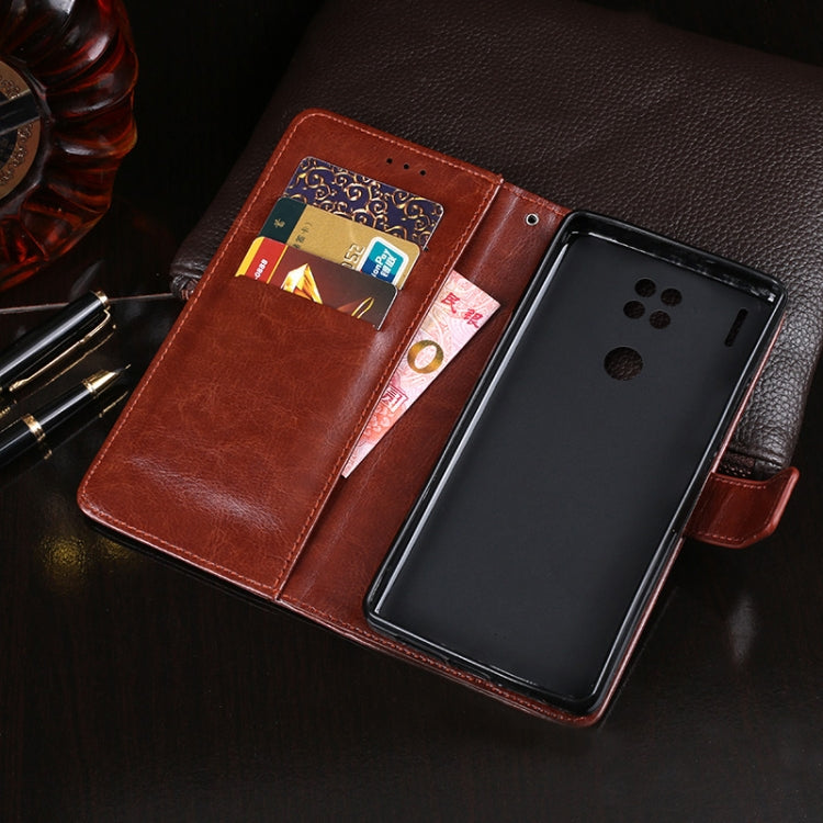 For Blackview A80S idewei Crazy Horse Texture Horizontal Flip Leather Case with Holder & Card Slots & Wallet(Black) - More Brand by idewei | Online Shopping South Africa | PMC Jewellery | Buy Now Pay Later Mobicred