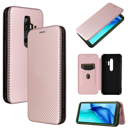For Blackview BV6300 Pro Carbon Fiber Texture Horizontal Flip TPU + PC + PU Leather Case with Card Slot(Pink) - More Brand by PMC Jewellery | Online Shopping South Africa | PMC Jewellery | Buy Now Pay Later Mobicred