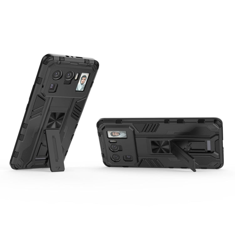 For Xiaomi Mi 11 Ultra Supersonic PC + TPU Shock-proof Protective Case with Holder(Black) - Xiaomi Cases by PMC Jewellery | Online Shopping South Africa | PMC Jewellery