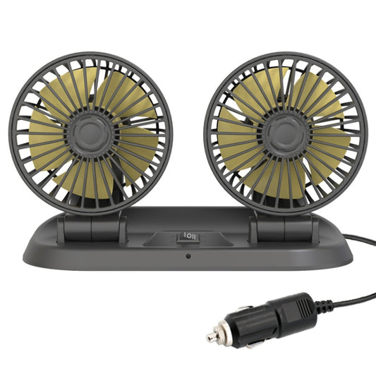 F410 12V Car Dual-head Folding Electric Cooling Fan with Temporary Temporary Parking Card - Heating & Fans by PMC Jewellery | Online Shopping South Africa | PMC Jewellery | Buy Now Pay Later Mobicred