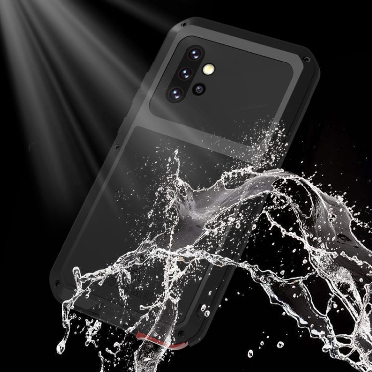 For Samsung Galaxy A52 5G / 4G LOVE MEI Metal Shockproof Waterproof Dustproof Protective Case with Glass(White) - Galaxy Phone Cases by LOVE MEI | Online Shopping South Africa | PMC Jewellery