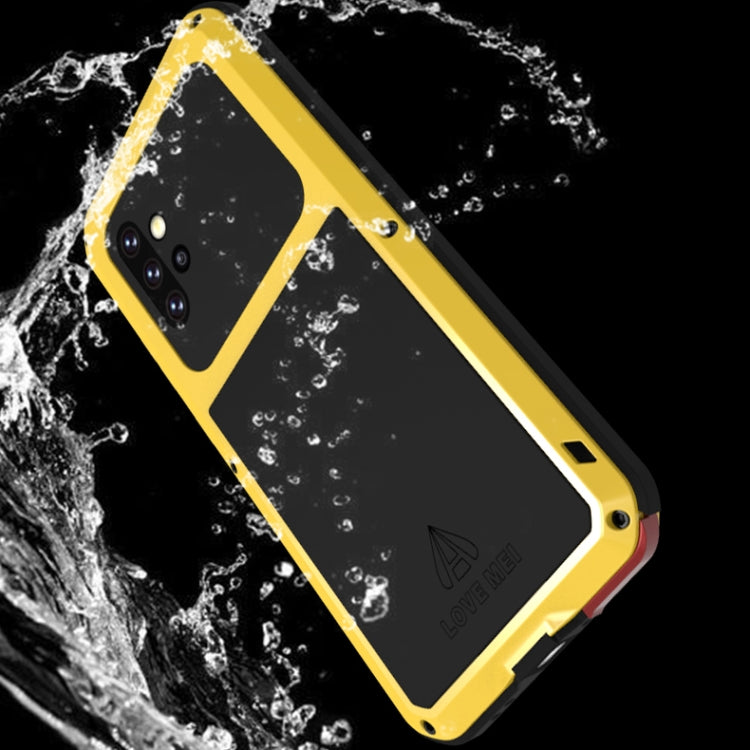 For Samsung Galaxy A72 5G / 4G LOVE MEI Metal Shockproof Waterproof Dustproof Protective Case with Glass(Red) - Galaxy Phone Cases by LOVE MEI | Online Shopping South Africa | PMC Jewellery