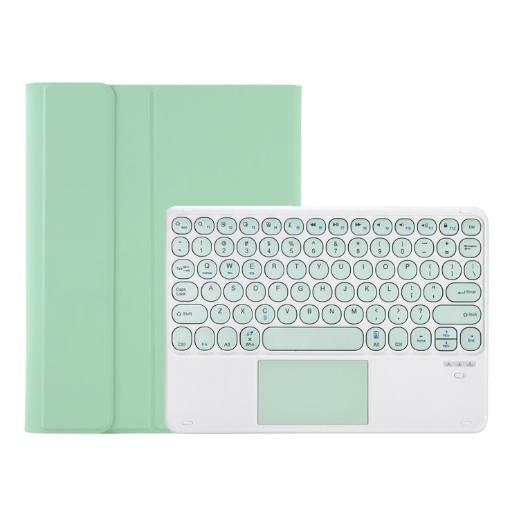 YT11B-A Detachable Candy Color Skin Feel Texture Round Keycap Bluetooth Keyboard Leather Case with Touch Control For iPad Pro 11 inch 2020 & 2018(Light Green) - For iPad Pro by PMC Jewellery | Online Shopping South Africa | PMC Jewellery