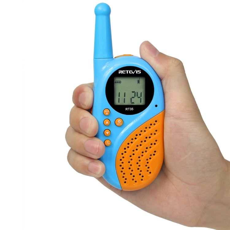 1 Pair RETEVIS RT-35 0.5W US Frequency 462.550-467.7125MHz 22CHS Children Handheld Walkie Talkie(Blue) - Children by RETEVIS | Online Shopping South Africa | PMC Jewellery | Buy Now Pay Later Mobicred