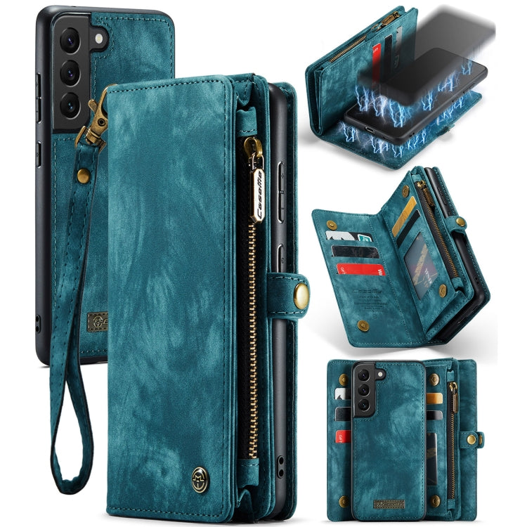 ForFor Samsung Galaxy S21 FE CaseMe 008 Detachable Multifunctional Flip Leather Phone Case(Blue) - Galaxy Phone Cases by CaseMe | Online Shopping South Africa | PMC Jewellery | Buy Now Pay Later Mobicred