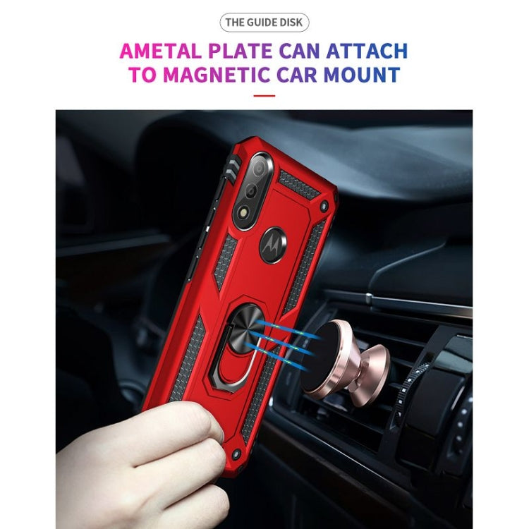 For Motorola Moto E7 Power (2021) Shockproof TPU + PC Protective Case with 360 Degree Rotating Holder(Red) - Motorola Cases by PMC Jewellery | Online Shopping South Africa | PMC Jewellery | Buy Now Pay Later Mobicred