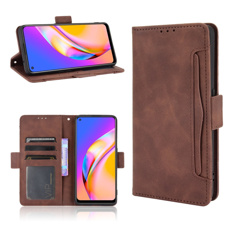 For OPPO A94 5G / Reno5Z 5G / F19 Pro+ 5G Skin Feel Calf Pattern Horizontal Flip Leather Case with Holder & Card Slots & Photo Frame(Brown) - OPPO Cases by PMC Jewellery | Online Shopping South Africa | PMC Jewellery | Buy Now Pay Later Mobicred