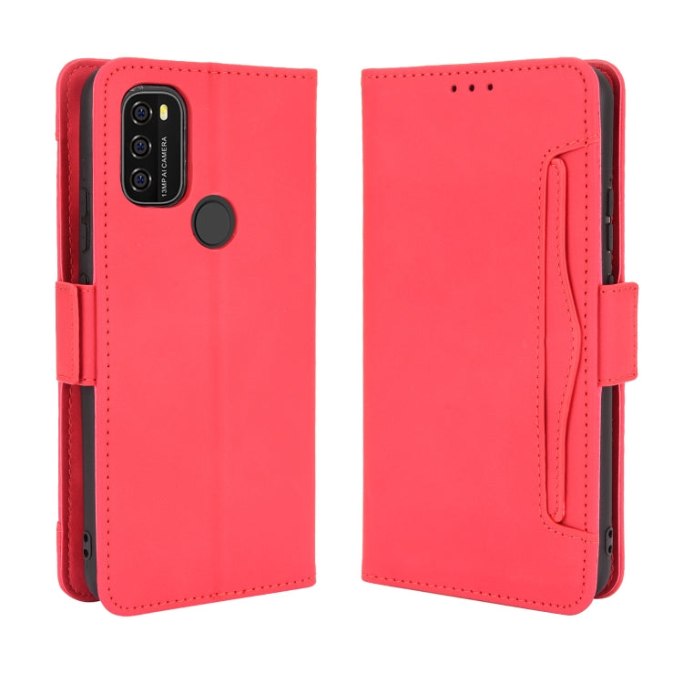 For Blackview A70 (2021) Skin Feel Calf Pattern Horizontal Flip Leather Case with Holder & Card Slots & Photo Frame(Red) - More Brand by PMC Jewellery | Online Shopping South Africa | PMC Jewellery