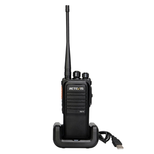 RETEVIS RB75 5W US Frequency 462.5500-467.7125MHz 30CHS GMRS Two Way Radio Handheld Walkie Talkie(Black) - Handheld Walkie Talkie by RETEVIS | Online Shopping South Africa | PMC Jewellery | Buy Now Pay Later Mobicred