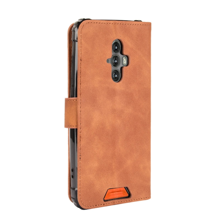 For Blackview BV6600 Solid Color Skin Feel Magnetic Buckle Horizontal Flip Calf Texture PU Leather Case with Holder & Card Slots & Wallet(Brown) - More Brand by PMC Jewellery | Online Shopping South Africa | PMC Jewellery