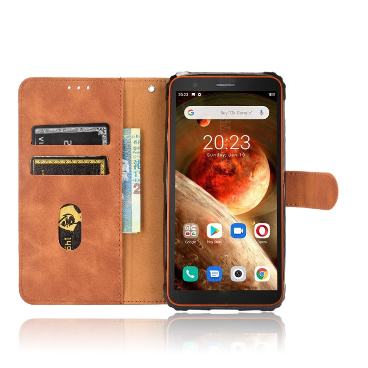 For Blackview BV6600 Solid Color Skin Feel Magnetic Buckle Horizontal Flip Calf Texture PU Leather Case with Holder & Card Slots & Wallet(Brown) - More Brand by PMC Jewellery | Online Shopping South Africa | PMC Jewellery