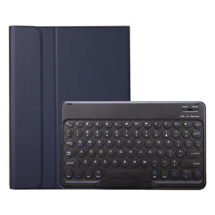 YA11B 2021 Detachable Lambskin Texture Round Keycap Bluetooth Keyboard Leather Tablet Case with Pen Slot & Stand For iPad Pro 11 (2021)(Dark Blue) - For iPad Pro by PMC TechLife | Online Shopping South Africa | PMC TechLife