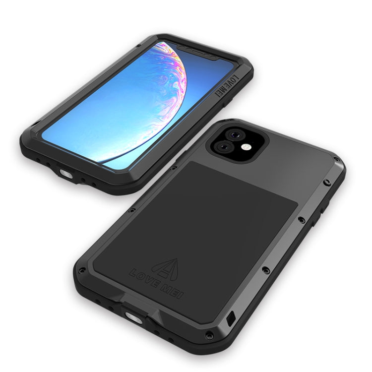 For iPhone 11 Pro LOVE MEI Metal Shockproof Waterproof Dustproof Protective Case(Black) - iPhone 11 Pro Cases by LOVE MEI | Online Shopping South Africa | PMC Jewellery | Buy Now Pay Later Mobicred