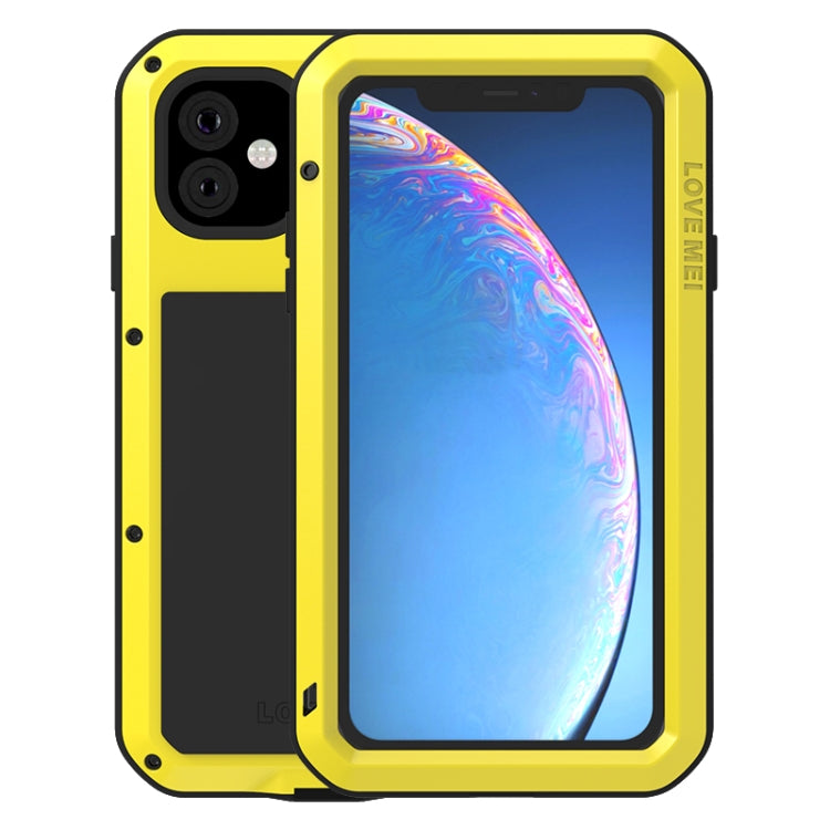 For iPhone 11 Pro Max LOVE MEI Metal Shockproof Waterproof Dustproof Protective Case(Yellow) - iPhone 11 Pro Max Cases by LOVE MEI | Online Shopping South Africa | PMC Jewellery | Buy Now Pay Later Mobicred