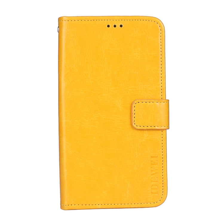 For Oukitel C23 Pro idewei Crazy Horse Texture Horizontal Flip Leather Case with Holder & Card Slots & Wallet(Yellow) - More Brand by idewei | Online Shopping South Africa | PMC Jewellery | Buy Now Pay Later Mobicred