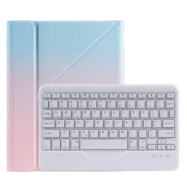 B07 Splittable Bluetooth Keyboard Leather Tablet Case with Triangle Holder & Pen Slot For iPad 9.7 2018 & 2017 / Pro 9.7 / Air 2(Gradient Blue Pink) - Universal by PMC TechLife | Online Shopping South Africa | PMC TechLife