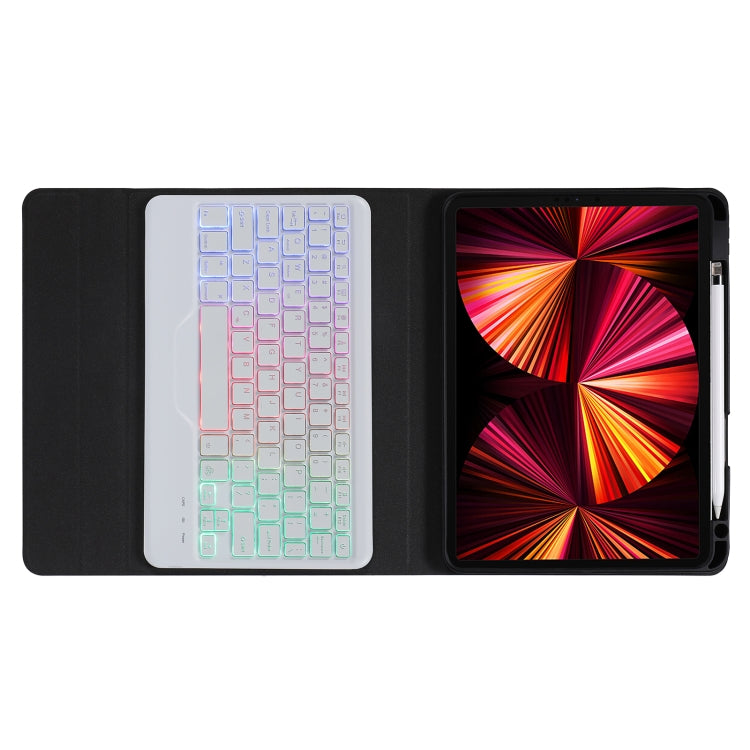 B07S Splittable Backlight Bluetooth Keyboard Leather Tablet Case with Triangle Holder & Pen Slot For iPad 9.7 2018 & 2017 / Pro 9.7 / Air 2(Gradient Blue Pink) - free shipping - PMC TechLife - Order now!