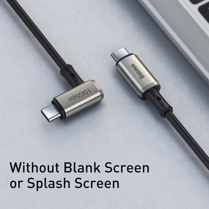 Baseus CATPN-01 100W 5A PD3.1 Gen2 USB-C / Type-C to USB-C / Type-C HD Same Screen Coaxial Hammer Cable, Cable Length: 1.5m(Black) - Video & Audio Cable by Baseus | Online Shopping South Africa | PMC Jewellery | Buy Now Pay Later Mobicred