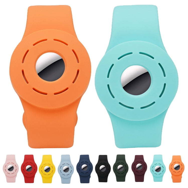 Anti-scratch Shockproof Silicone Bracelet Strap Protective Cover Case For AirTag(Orange) -  by PMc TechLife | Online Shopping South Africa | PMc TechLife | Buy Now Pay Later Mobicred
