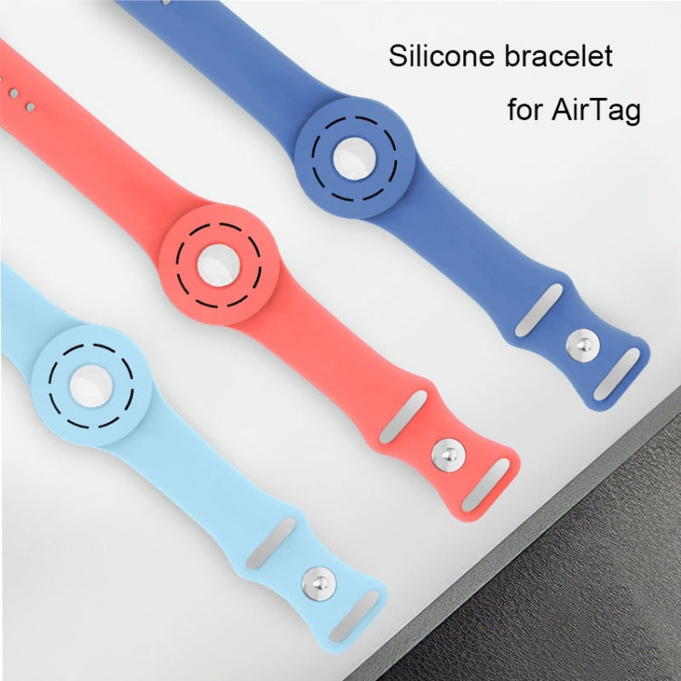 Anti-scratch Shockproof Silicone Bracelet Strap Protective Cover Case For AirTag(Yellow) -  by PMc TechLife | Online Shopping South Africa | PMc TechLife | Buy Now Pay Later Mobicred