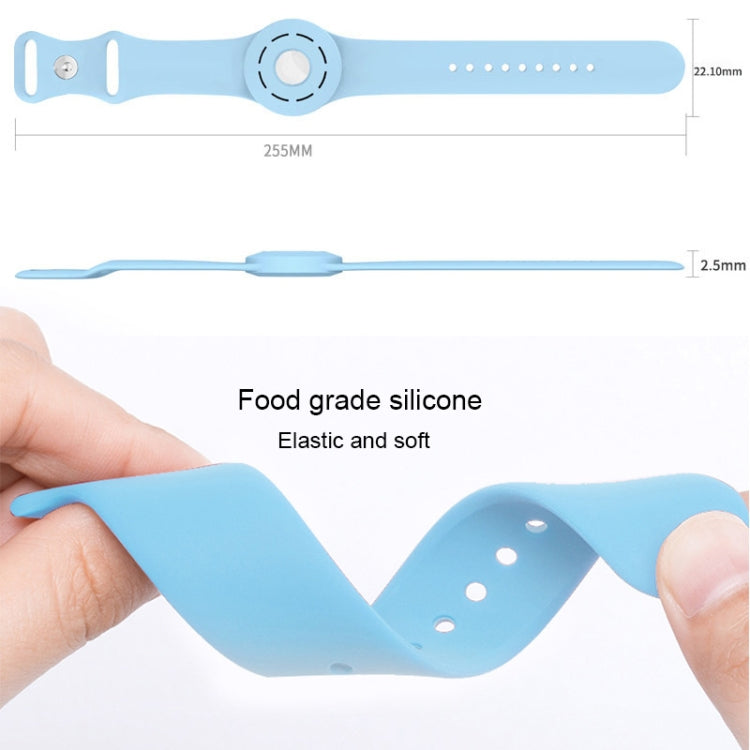 Anti-scratch Shockproof Silicone Bracelet Strap Protective Cover Case For AirTag(Denim Blue) - Other by PMc TechLife | Online Shopping South Africa | PMc TechLife | Buy Now Pay Later Mobicred