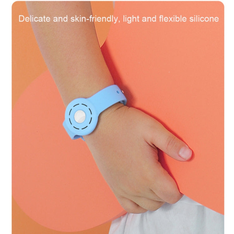 Anti-scratch Shockproof Silicone Bracelet Strap Protective Cover Case For AirTag(Yellow) -  by PMc TechLife | Online Shopping South Africa | PMc TechLife | Buy Now Pay Later Mobicred