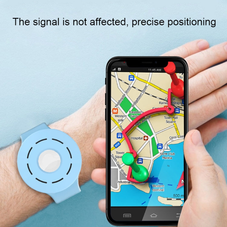 Anti-scratch Shockproof Silicone Bracelet Strap Protective Cover Case For AirTag(Yellow) -  by PMc TechLife | Online Shopping South Africa | PMc TechLife | Buy Now Pay Later Mobicred
