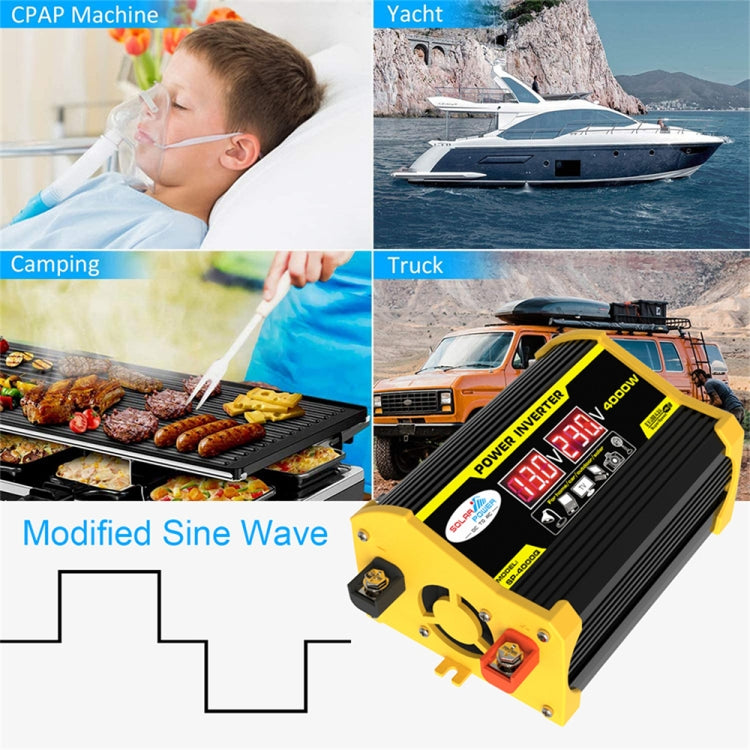 Legend I Generation DC12V to AC220V 3000W Modified Square Wave Car Power Inverter(Black) - free shipping - PMC TechLife - Order now!
