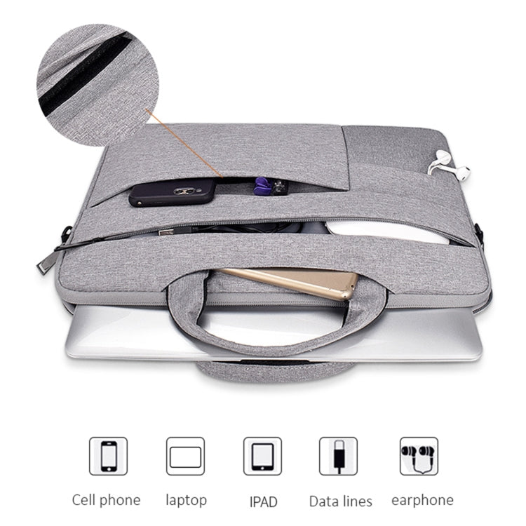 ND05SDJ Oxford Cloth + Nylon Laptop Portable Shoulder Bag, Size:13.3 inch(Hemp Gray) - 13.3 inch by PMC Jewellery | Online Shopping South Africa | PMC Jewellery | Buy Now Pay Later Mobicred