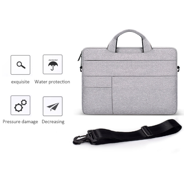 ND05SDJ Oxford Cloth + Nylon Laptop Portable Shoulder Bag, Size:14.1-15.4 inch(Deep Space Gray) - 15 inch by PMC Jewellery | Online Shopping South Africa | PMC Jewellery | Buy Now Pay Later Mobicred