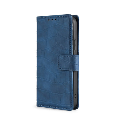 For Samsung Galaxy A7 (2017) A720 Skin Feel Crocodile Texture Magnetic Clasp Horizontal Flip PU Leather Case with Holder & Card Slots & Wallet(Blue) - Galaxy Phone Cases by PMC Jewellery | Online Shopping South Africa | PMC Jewellery