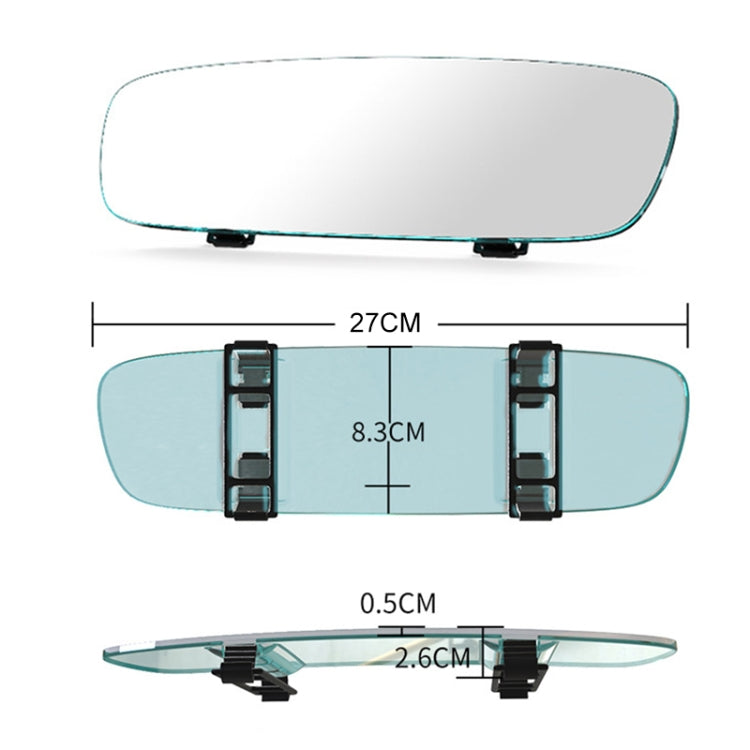 3R-335 Planemirror 270mm Car Rearview Retrofit Frameless Clear Large Mirror(White) - Interior Mirrors by 3R | Online Shopping South Africa | PMC TechLife | Buy Now Pay Later Mobicred