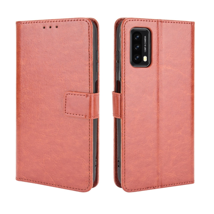 For Blackview A90 Crazy Horse Texture Horizontal Flip Leather Case with Holder & Card Slots & Lanyard(Brown) - More Brand by PMC Jewellery | Online Shopping South Africa | PMC Jewellery