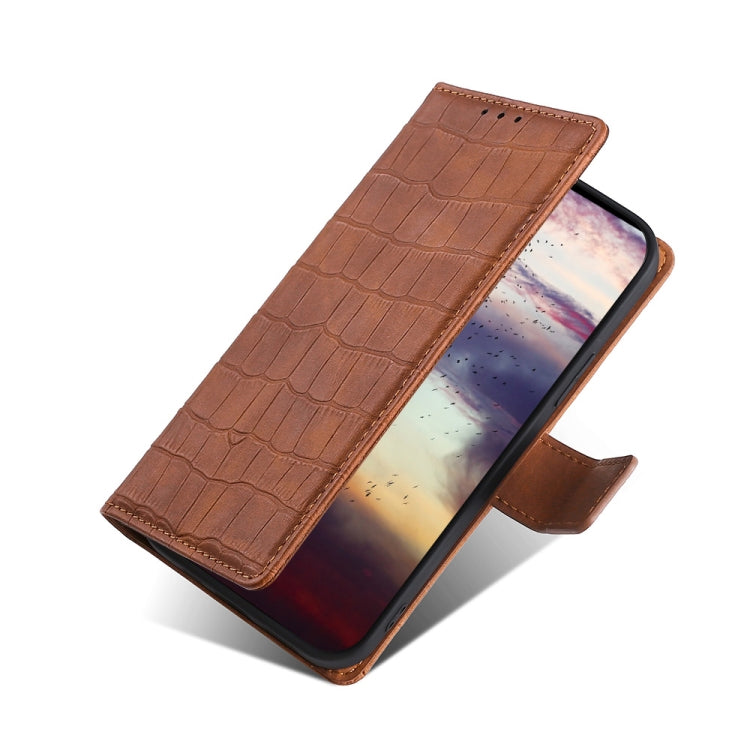 For Doogee X95 Skin Feel Crocodile Texture Magnetic Clasp Horizontal Flip PU Leather Case with Holder & Card Slots & Wallet(Brown) - More Brand by PMC Jewellery | Online Shopping South Africa | PMC Jewellery | Buy Now Pay Later Mobicred