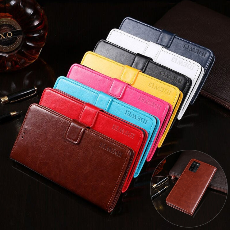 For Blackview A100 idewei Crazy Horse Texture Horizontal Flip Leather Case with Holder & Card Slots & Wallet(White) - More Brand by idewei | Online Shopping South Africa | PMC TechLife | Buy Now Pay Later Mobicred