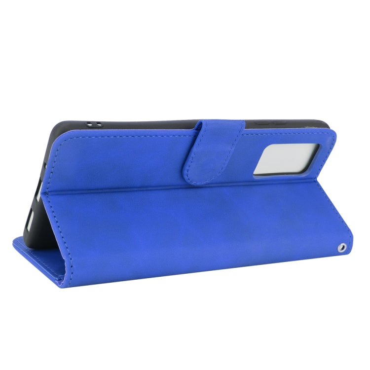 For Blackview A100 Solid Color Skin Feel Magnetic Buckle Horizontal Flip Calf Texture PU Leather Case with Holder & Card Slots & Wallet(Blue) - More Brand by PMC Jewellery | Online Shopping South Africa | PMC Jewellery | Buy Now Pay Later Mobicred